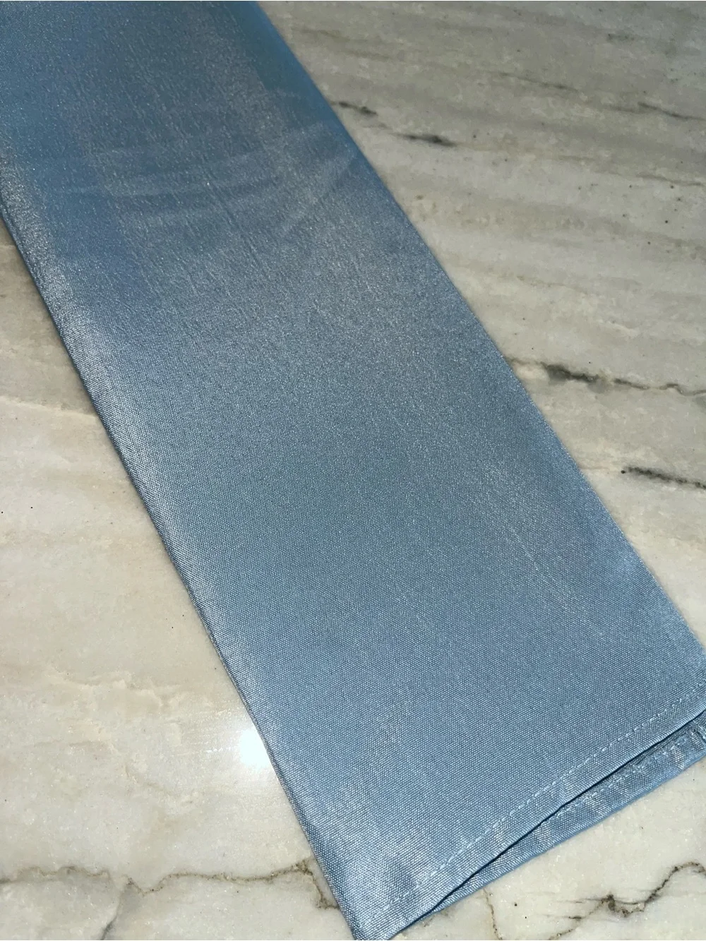 40 DUSTY BLUE POLYESTER CLOTH NAPKINS EUC WEDDING LINENS
